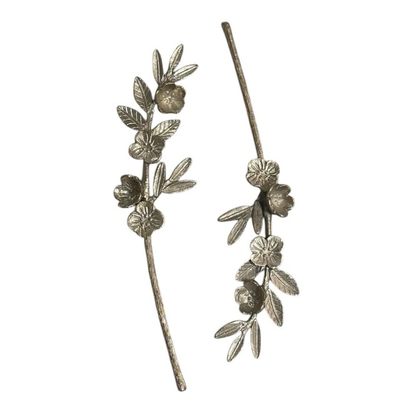 OPALHOUSE Gold Floral Metal Stem Decor Tablescape Table Bud Set of 2 18 inch Art - Picture 1 of 7